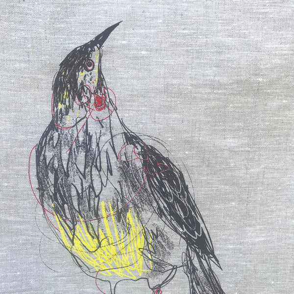 Tea Towel - Red Wattlebird